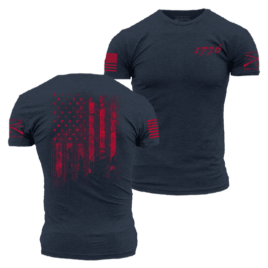 1776 Flag T-Shirt - Midnight Navy